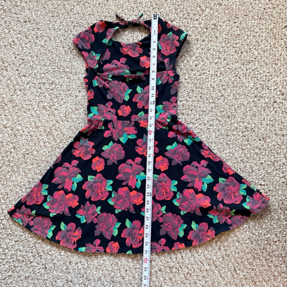 Talula Aritzia Palmetto Mini Skater Dress in Rose Floral Print Size Small - Picture 5 of 8